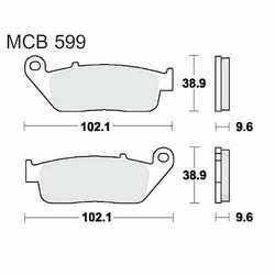 Brake Pads Standard TRW For Victory 787.23.44 Brake Pads Standard TRW For Victory 787.23.44